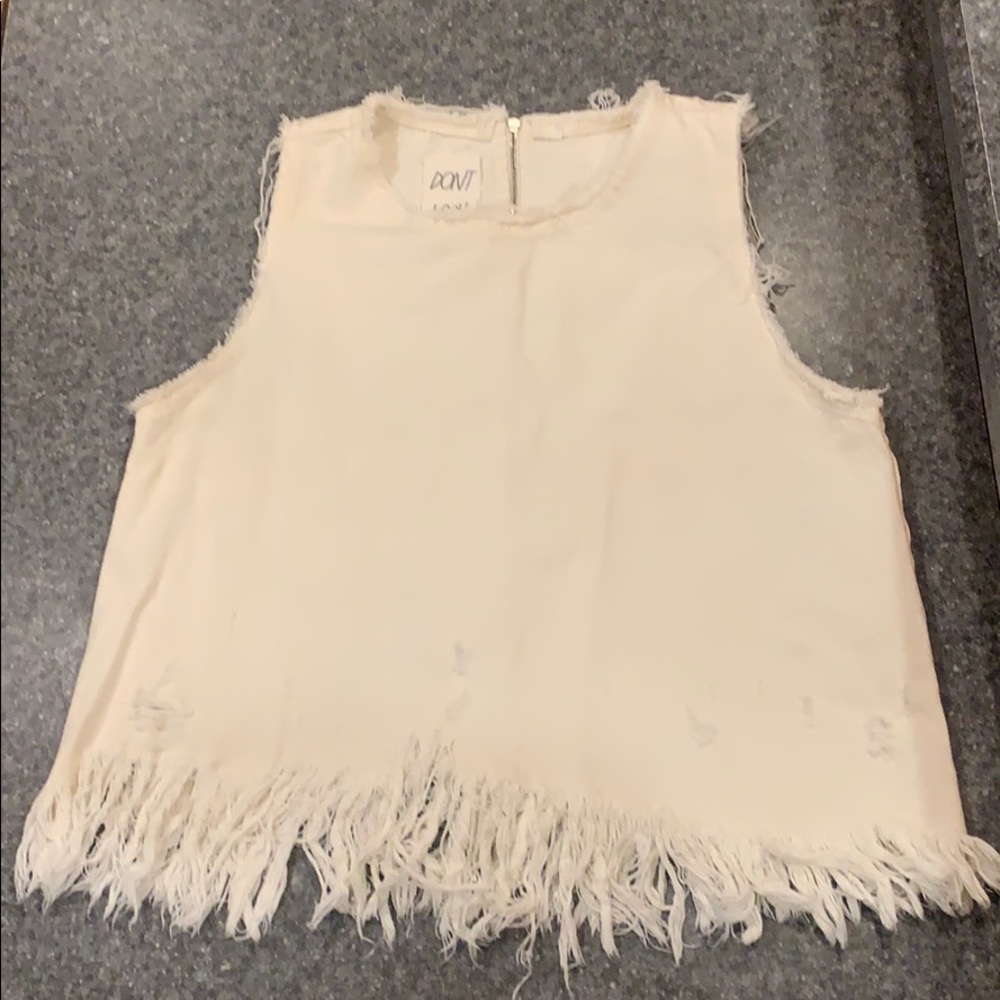 Beige Jeans top so cute